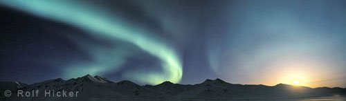 foto eines Polarlicht panorama