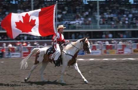 Cowboy Kanadische Flagge
