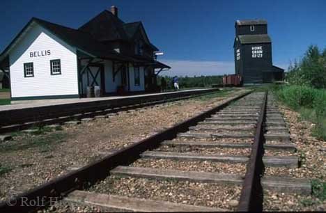 Bahnhof Kornspeicher Ukranian Cultural Heritage Village Alberta Kanada