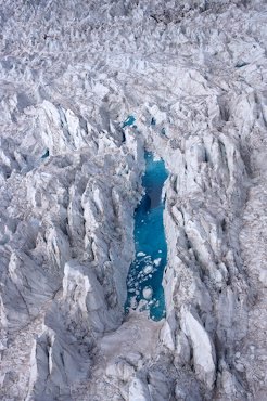 Luftaufnahme Blauer See Fox Gletscher Neuseeland