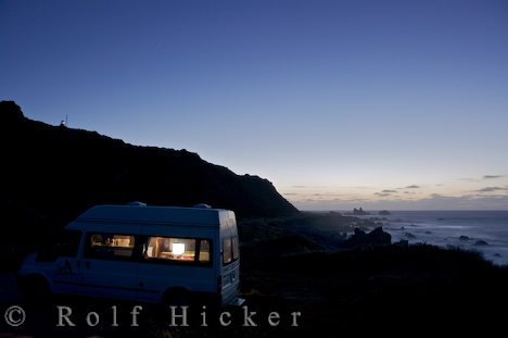 Campen Am Meer Abend Westport Neuseeland Reise
