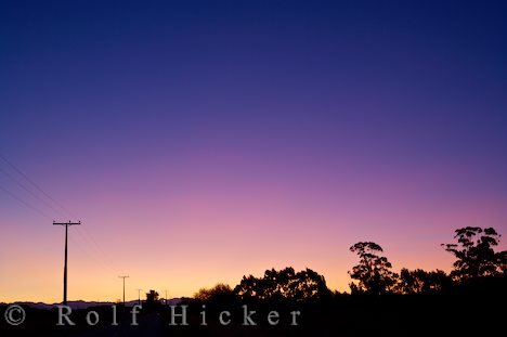Marlborough District Strasse Sonnenuntergang