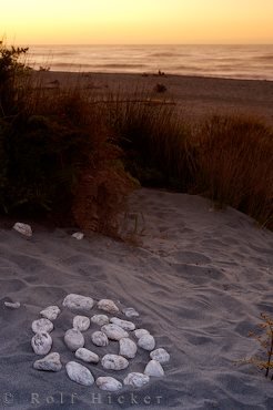 Spirale Steine Meer Neuseeland