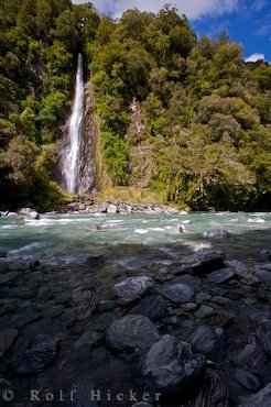 Thunder Creek Falls Mount Aspiring Nationalpark Neuseeland