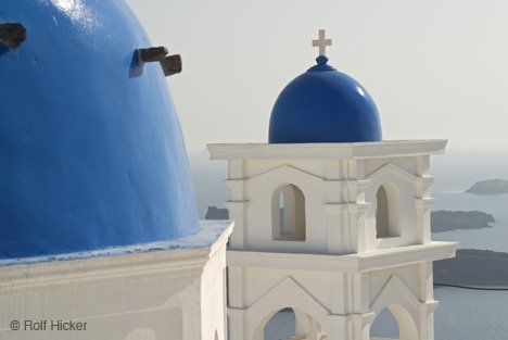 Kirchenbilder Griechenland Blaue Kuppeln