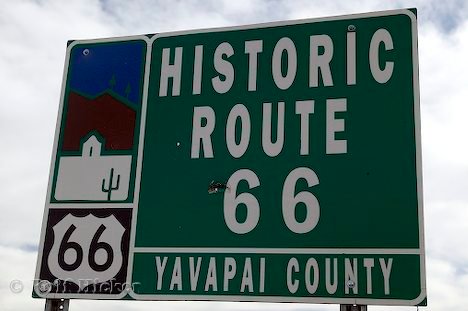 Historische Route 66 Schild