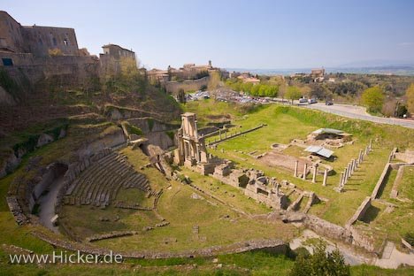 Ruinen Roemisches Theater Thermen Volterra Italien