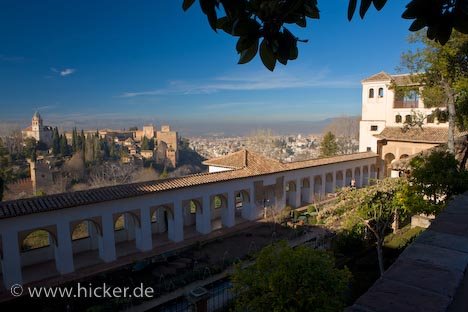 Aussicht Obere GÃ¤rten Generalife Granada Spanien
