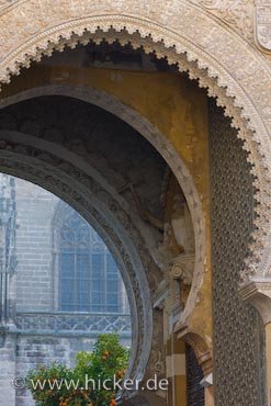 Westportal Puerta Del Perdon Kathedrale Sevilla Andalusien