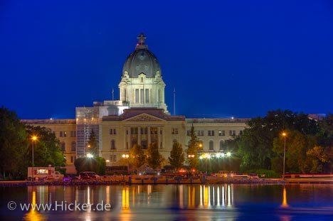 Beleuchtung Des Legislative Building In Regina Kanada