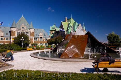 Brunnen Bahnhof Gare Du Palais Quebec City Kanada