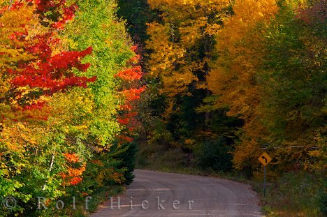 Mont Tremblant Nationalpark Herbst Strasse Quebec Kanada
