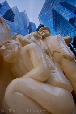 Menschen Skulptur Downtown Montreal Kanada