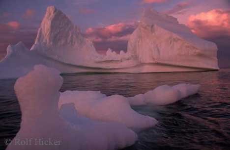 Eisberg Wolken Sonnenuntergang Neufundland