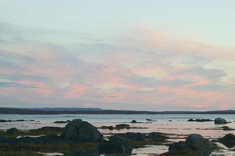Felsküste Neufundland Sonnenuntergang Am Meer