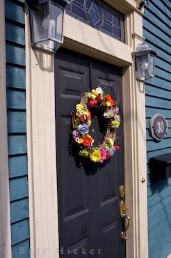 Tür Blumenkranz St John S Haus