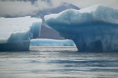 Eisberge Vom Gletscher Im Tracy Arm Fjord Alaska