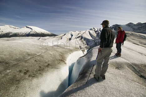Gletschertour Eisspalte Urlaubsbild